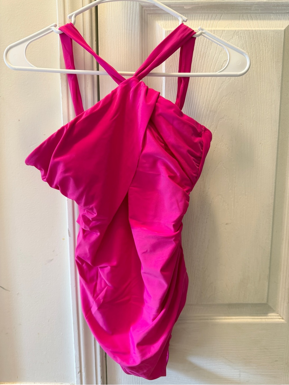 Womans Bright Pink One-Piece Swimsuit
